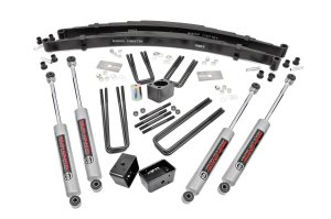 Dodge W150 Suspension Lift Kit - Front + Rear - Rough Country - 4 Inch Lift Kit, Premium N3 Shocks - '77-'93 Dodge W150 Suspension Lift Kit - Front + Rear - Rough Country - 4 Inch Lift Kit, Premium N3 Shocks - '77-'93